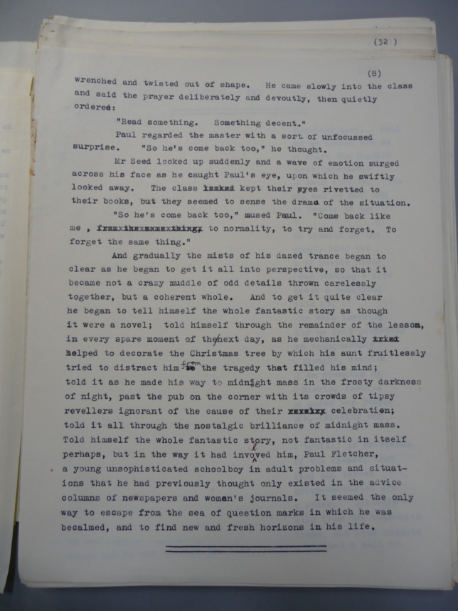 The David Lodge Papers. Box 25
The Devil, the World and the Flesh
Typescript, p. 8
With permission of the author